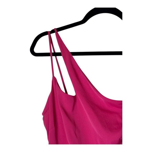 Super Down Jumpsuit Women Small Pink One Shoulder Anouk Cut Out Party Cocktail - Picture 6 of 11